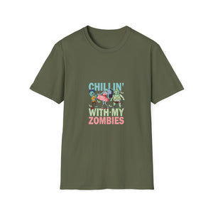 Chilling With My Creeps Halloween- Dancing Ghost Halloween Tee