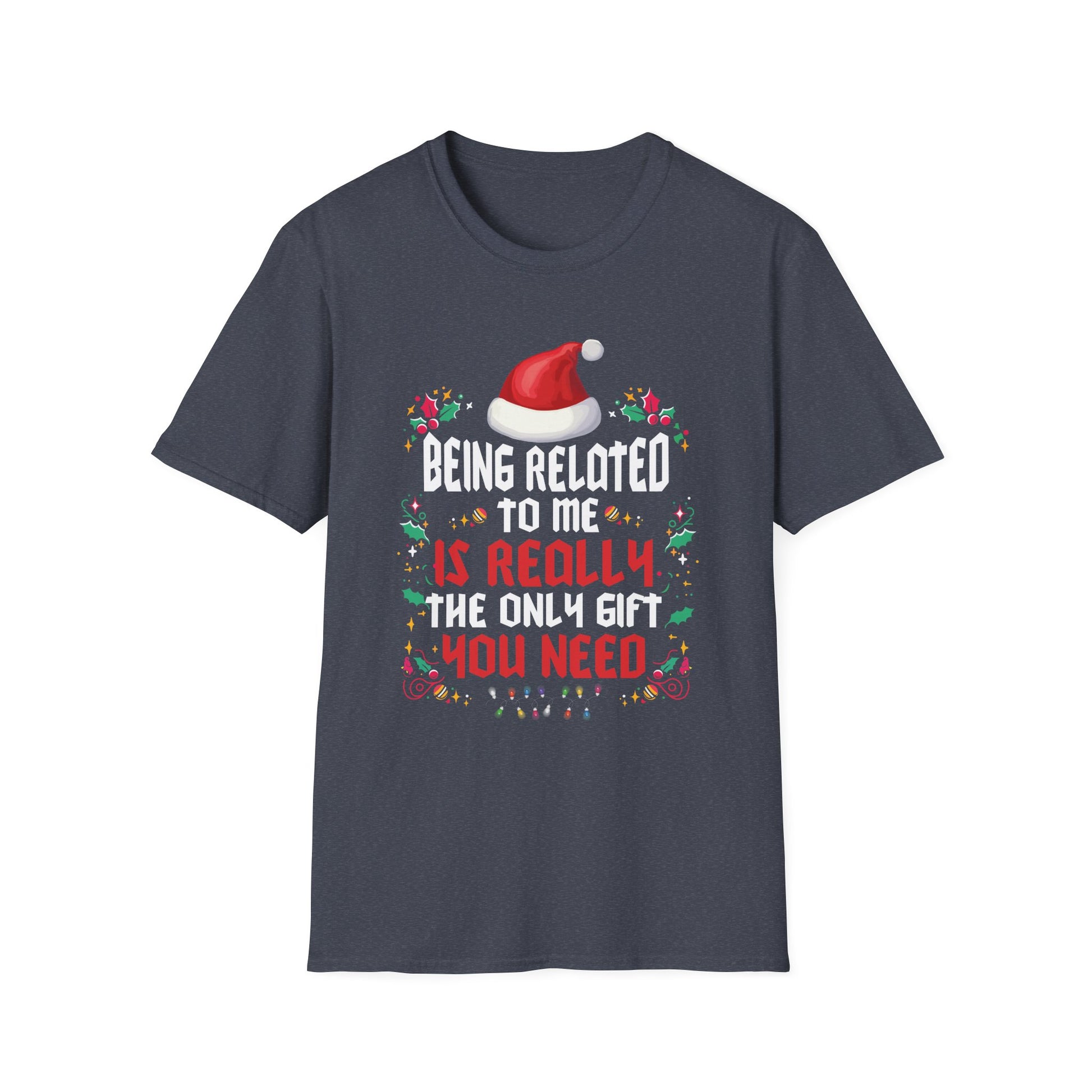 Being Related To Me Funny Christmas Family Xmas Pajamas T-Shirt