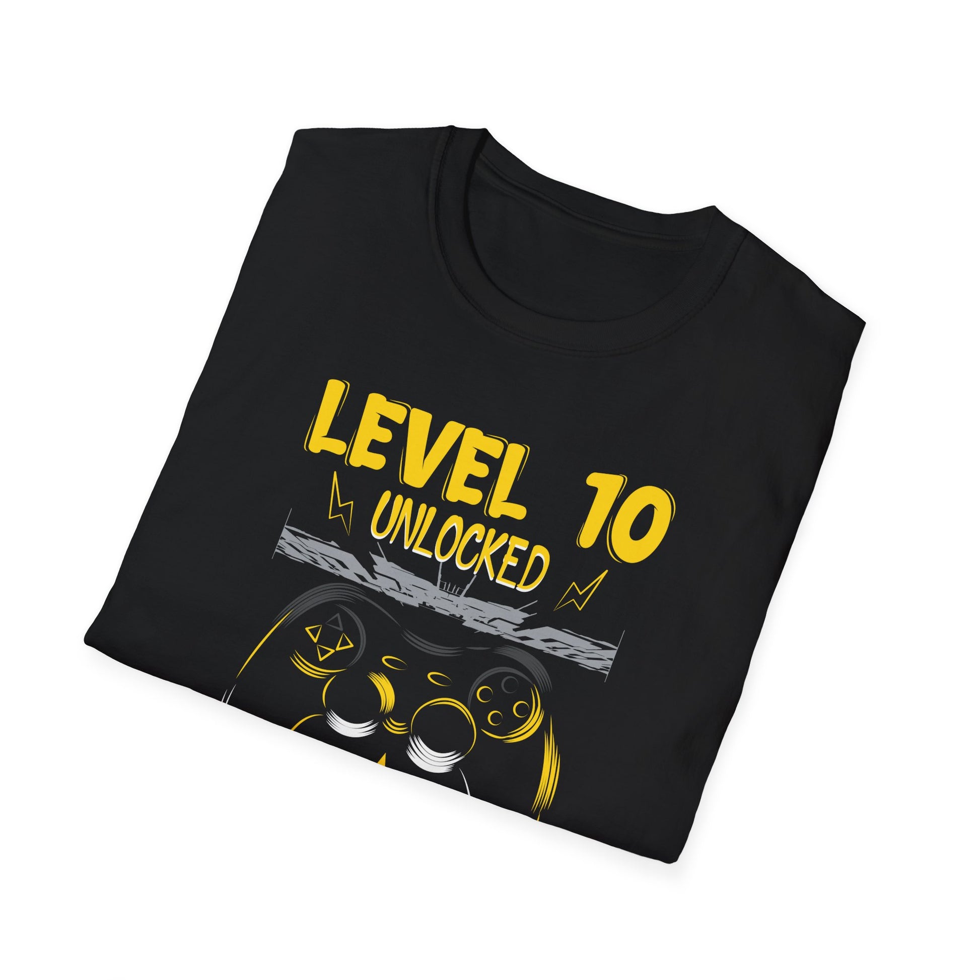 10th Birthday Gamer 10 Year Old Funny Bday Boy Nine Son Unisex T-Shirt