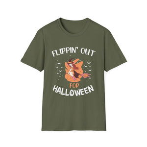 Halloween Flip-Out T-Shirt — Cute Witch Triceratops Graphic Tee