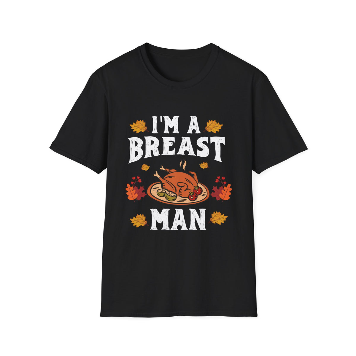 I_m Just Here For The Pie Thanksgiving T-Shirt - Black_ Unisex-Adults_ Small_ Short Sleeve_ Crew Collar_ Modern Humorous_ Thanksgiving