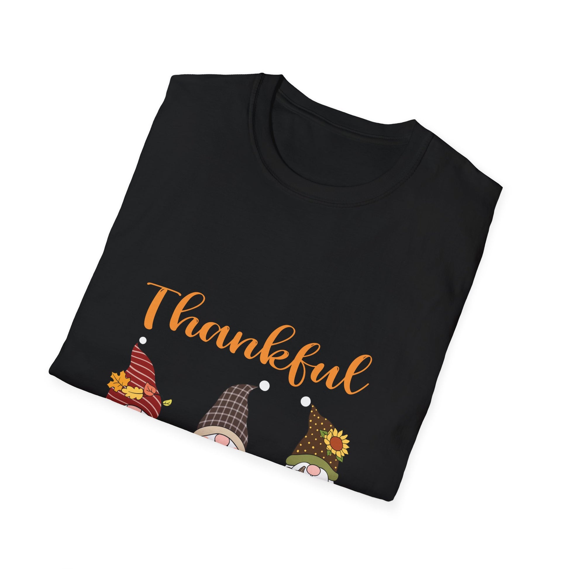 Thankful For My Gnomies T-Shirt — Thanksgiving Gnome Graphic Tee  Unisex T-Shirt
