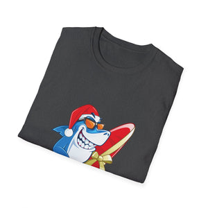 Christmas Surfing Shark T-Shirt