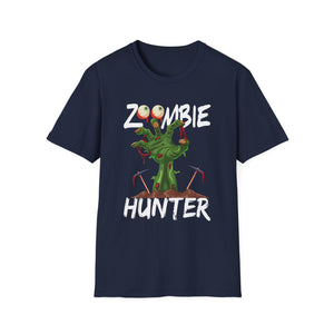 Zombie Hunter T-Shirt – Funny Halloween Graphic Tee with Cartoon Zombie