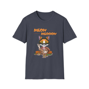 Thanksgiving Turkey Cat Meow Men Women Thanksgiving fake Cat T-Shir