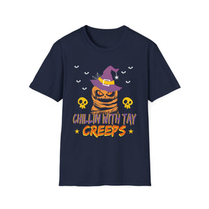 Halloween 2025 Ghost Trick or Treat Outfit Halloween Party  Unisex Softstyle T-Shirt