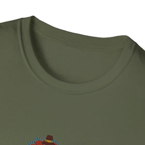 Thankful Grateful Blessed T-Shirt — Thanksgiving Fall Turkey Tee