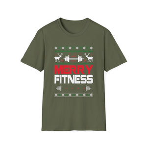 Christmas Gym Workout Ugly Christmas Merry Fitness Unisex T-Shirt