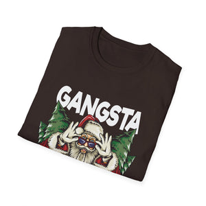 Gangsta Wrapper Christmas T‑Shirt — Funny Santa Holiday Tee