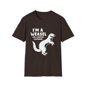 Weasel Costume Funny Halloween Cute Graphic T-Shirt-productor-mockup