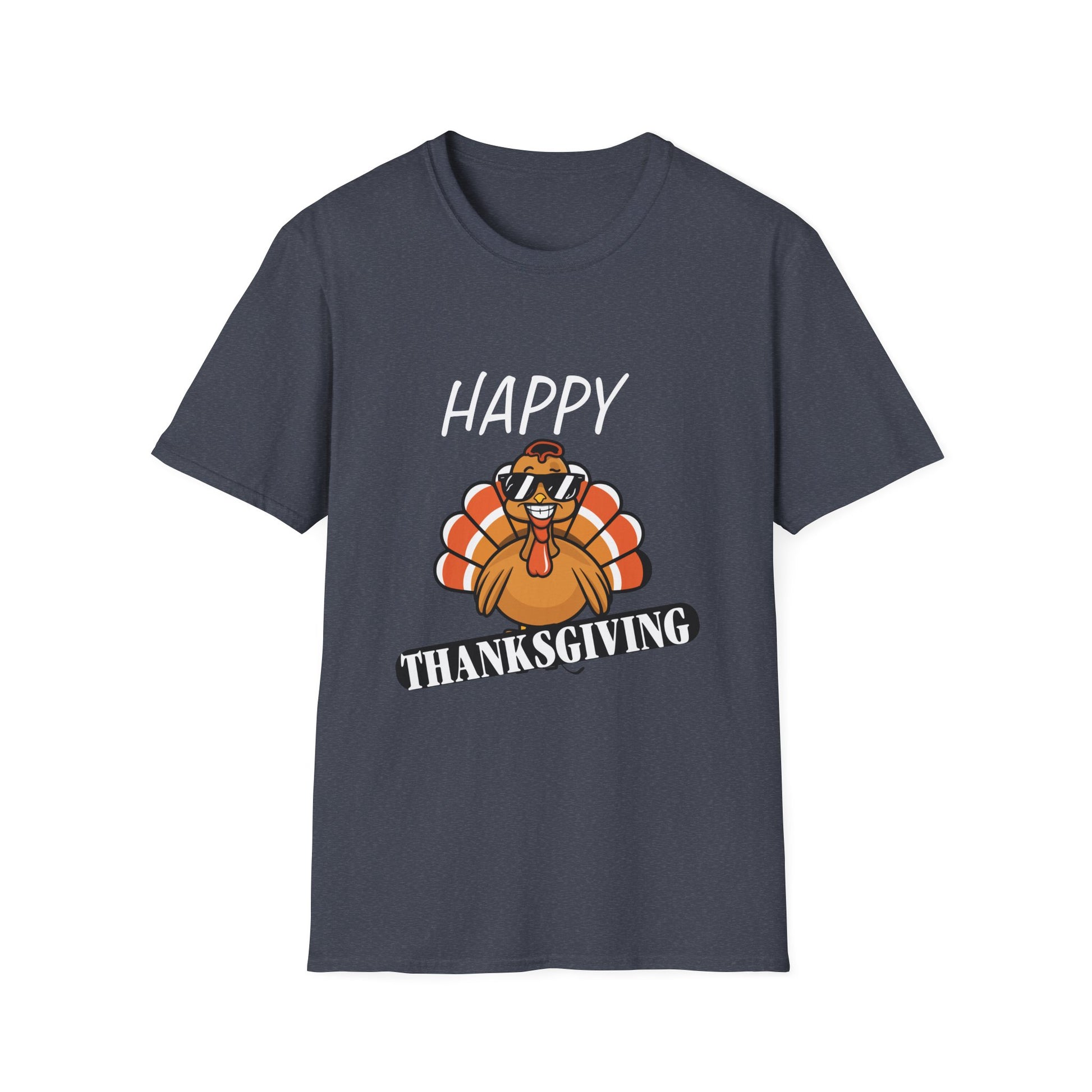 Thanksgiving Turkey T-Shirt — Cute Cartoon Turkey Graphic Tee for Holiday Celebrations  Unisex T-Shirt