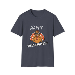 Thanksgiving Turkey T-Shirt — Cute Cartoon Turkey Graphic Tee for Holiday Celebrations  Unisex T-Shirt