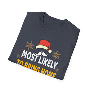 Most Likely To Bring Home A Stray Cat Matching Christmas T-Shirt