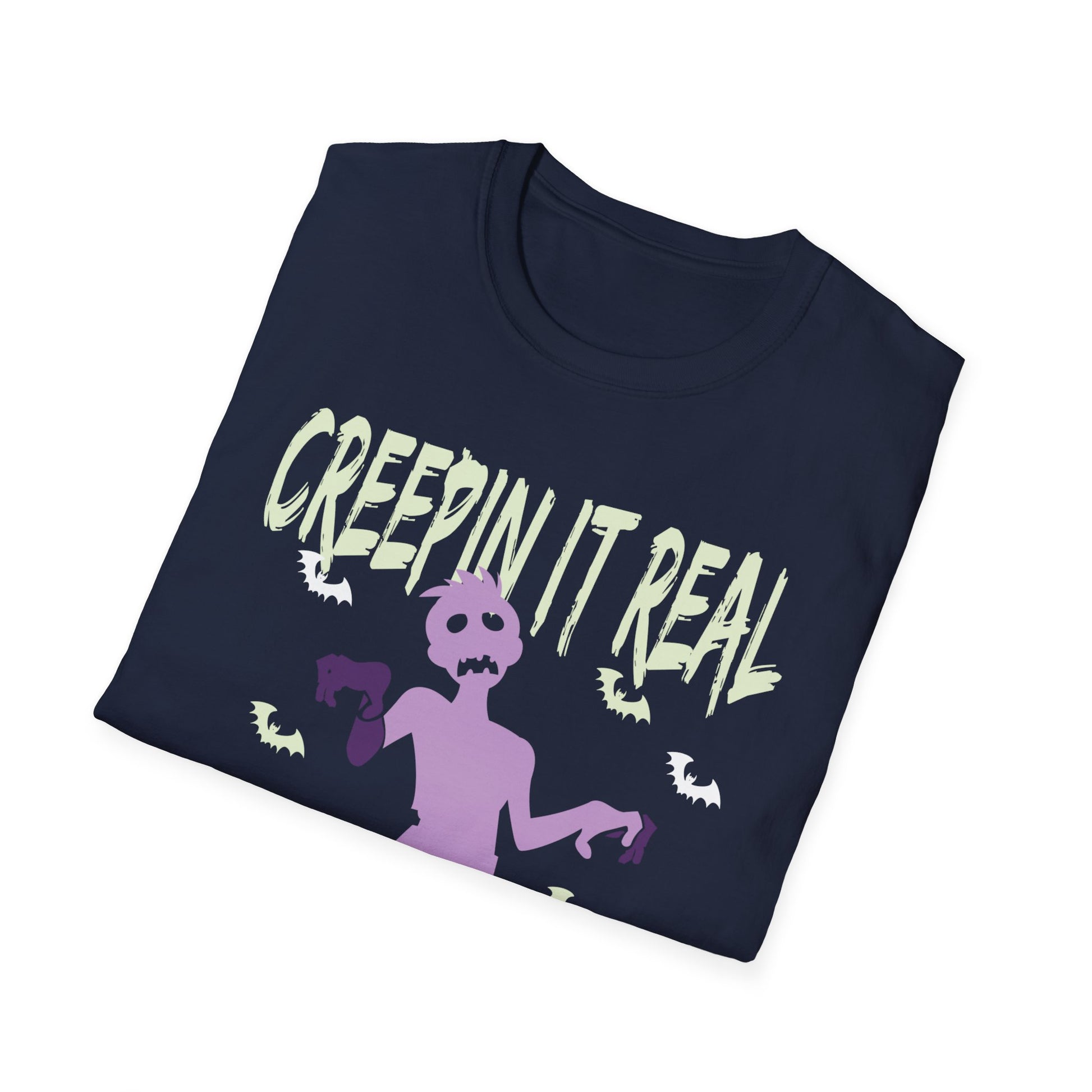 Creepin It Real_ Halloween Costume_ Halloween Pun Tee Unisex Softstyle T-Shirt