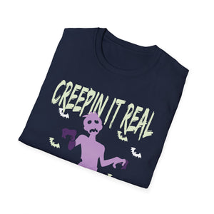 Creepin It Real_ Halloween Costume_ Halloween Pun Tee Unisex Softstyle T-Shirt