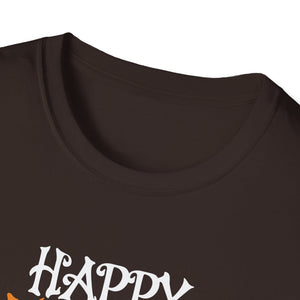 Halloween Birthday T-Shirt – “Happy Halloween And Yes It’s My Birthday” Pumpkin & Witch Tee