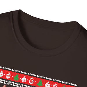 Sock Monkey Christmas Ugly Christmas Sweater Unisex Softstyle T-Shirt