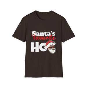 Santa's Favorite Ho Ho Ho T-Shirt — Funny Christmas Tee with Cool Santa Graphic