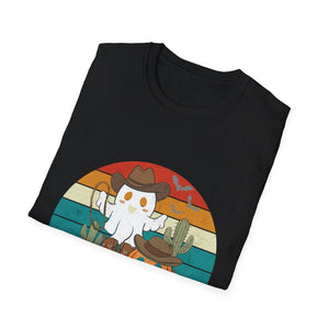 Boo Haw T-Shirt – Halloween Cowboy Ghost & Pumpkin Vintage Tee