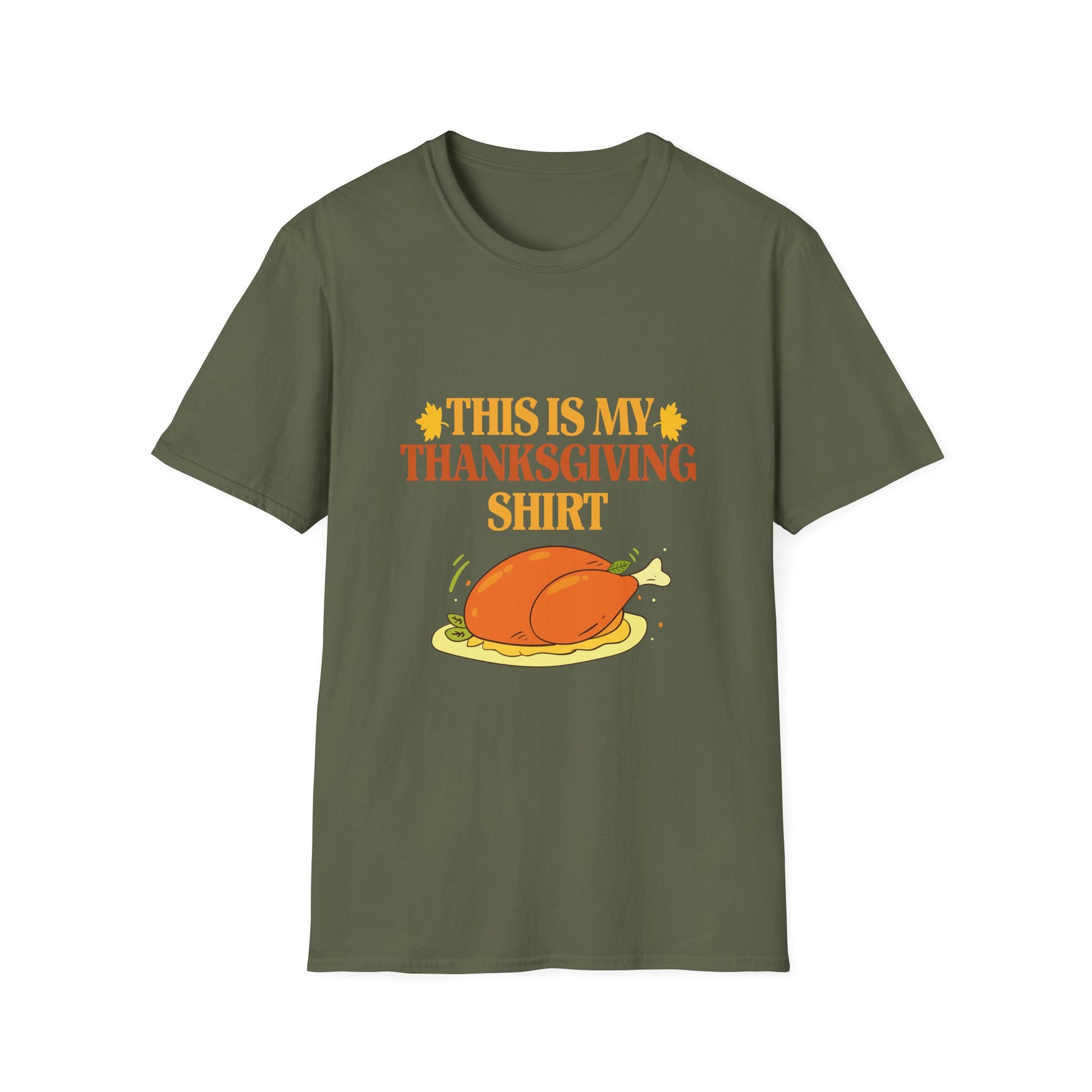Thanksgiving T-Shirt - “This Is My Thanksgiving Shirt” Funny Turkey Graphic Tee