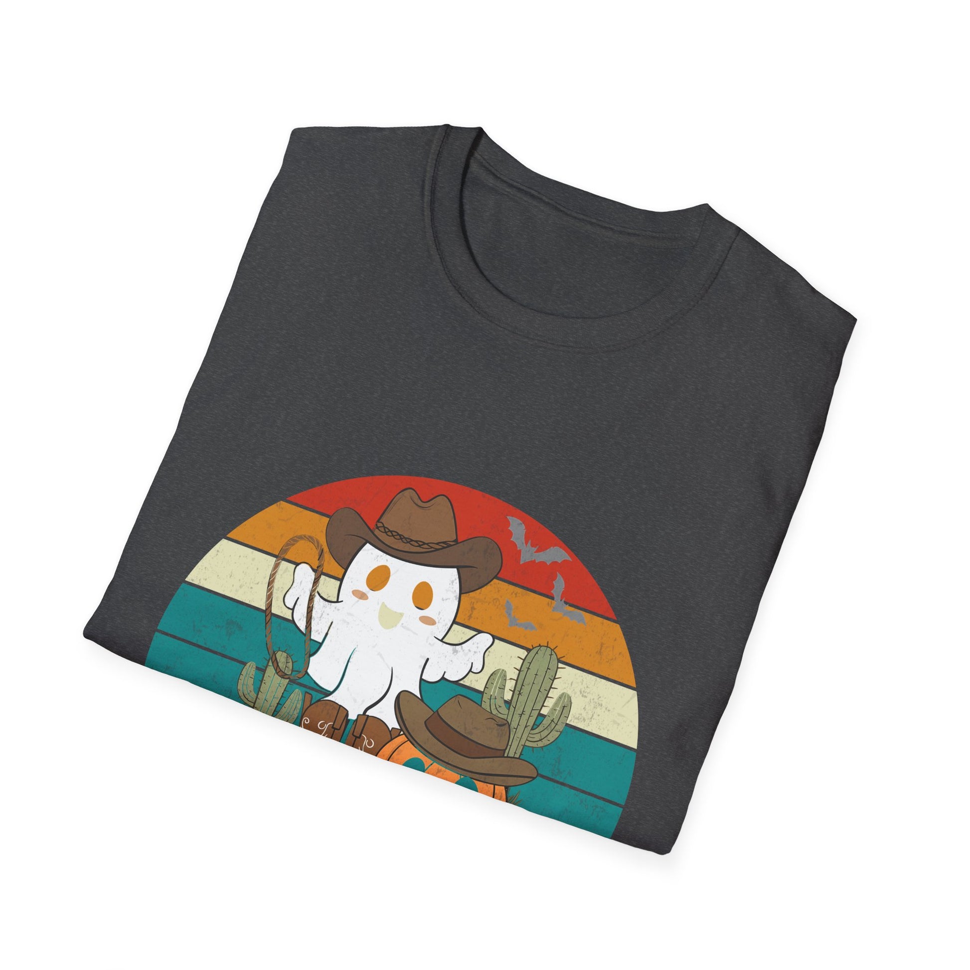 Boo Haw T-Shirt – Halloween Cowboy Ghost & Pumpkin Vintage Tee