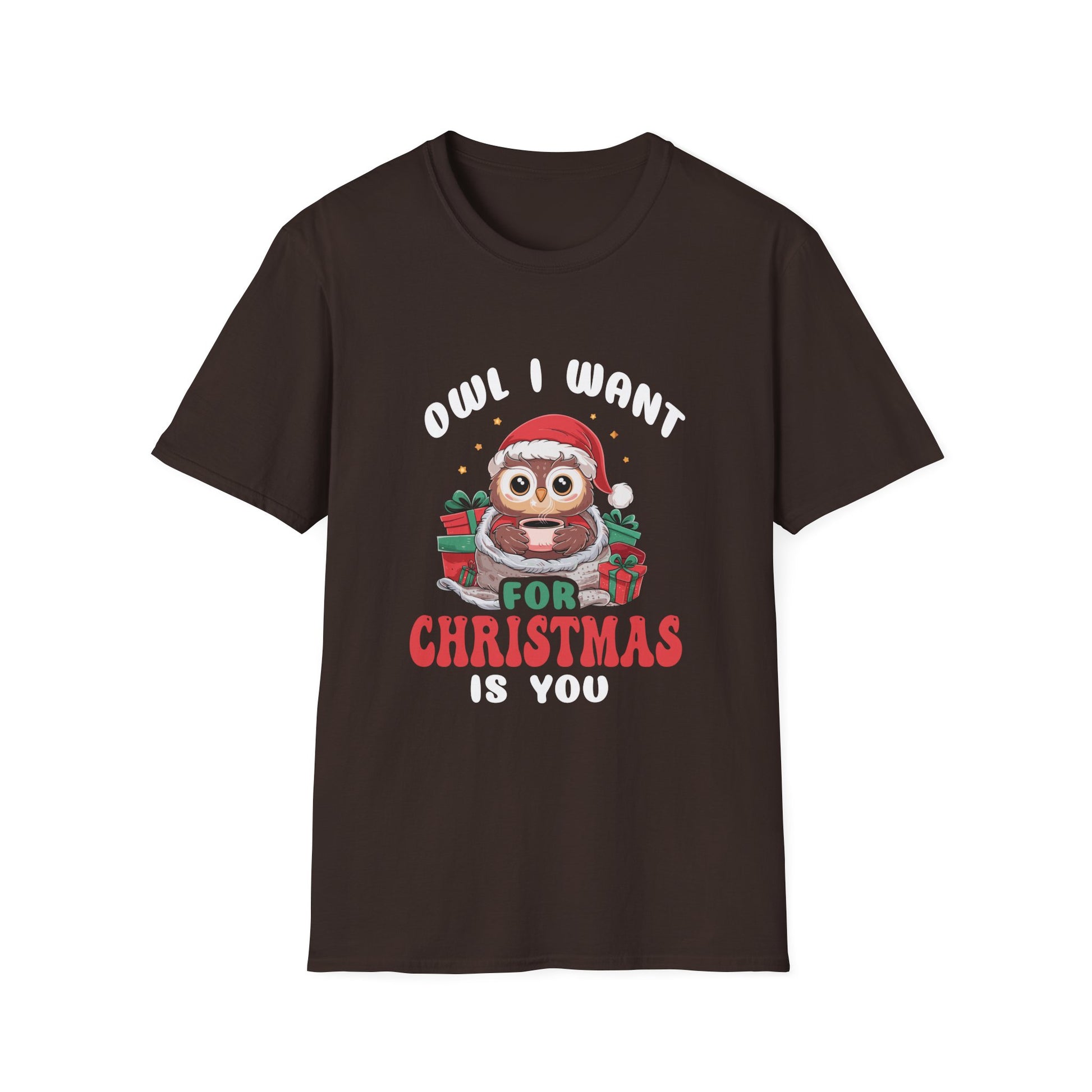 Christmas Owl T-Shirt — "Owl I Want For Christmas Is You" Cute Holiday Graphic Tee