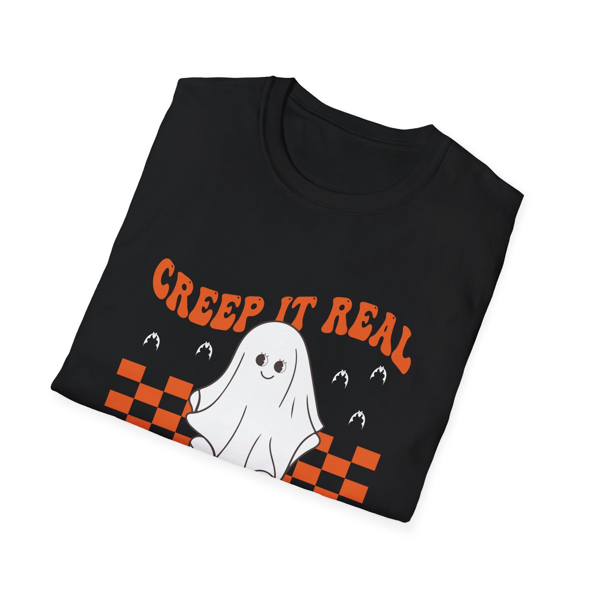 Creep It Real Ghost Skateboard T-Shirt — Halloween Skate Tee