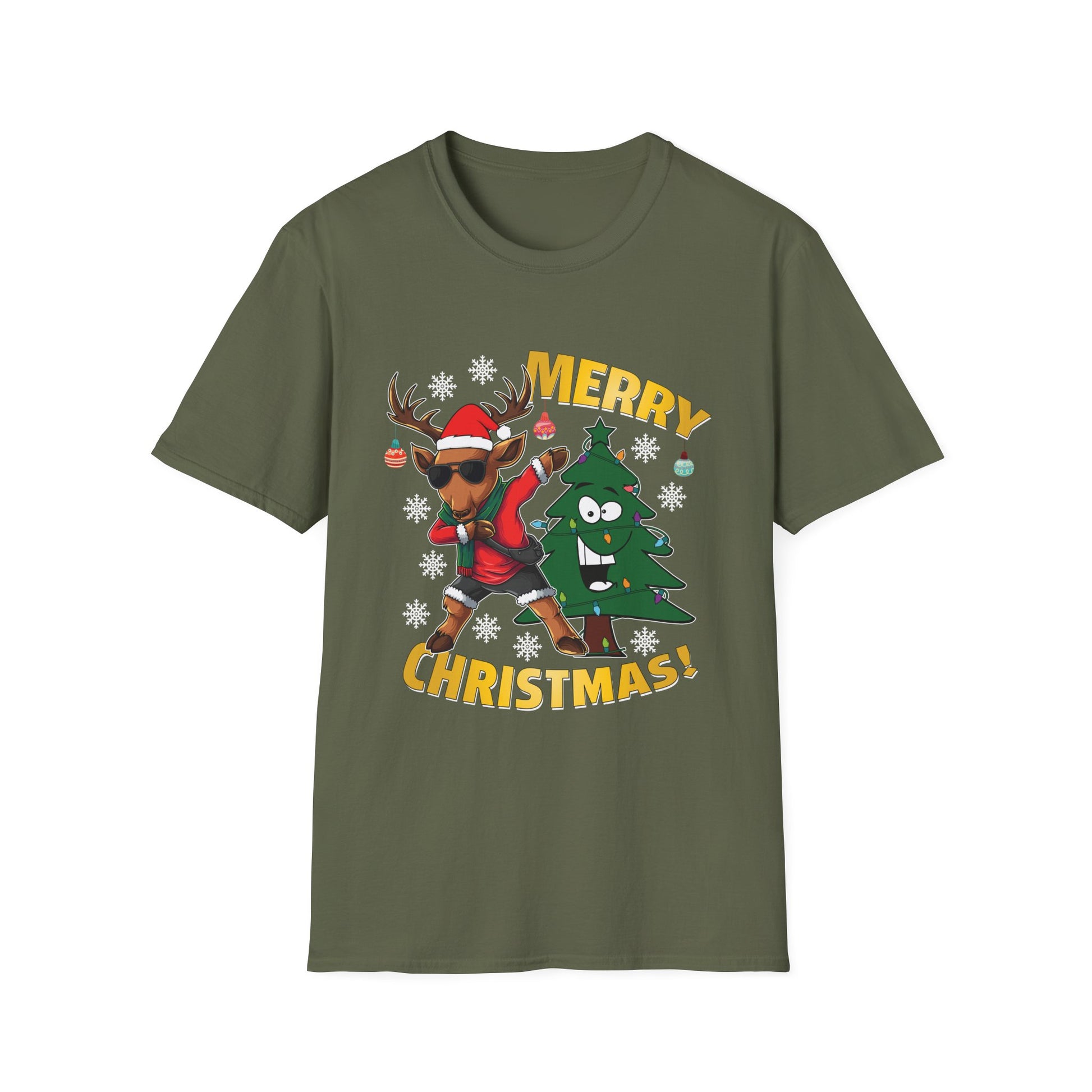 Christmas Reindeer & Tree Shirt – Merry Christmas Holiday Tee