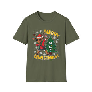 Christmas Reindeer & Tree Shirt – Merry Christmas Holiday Tee