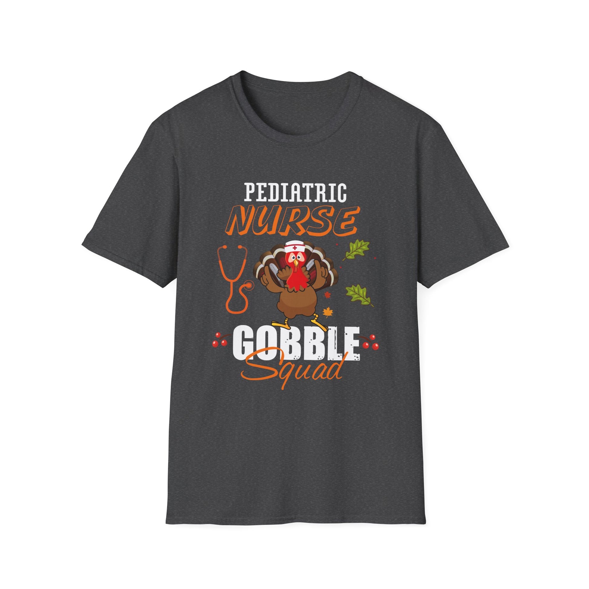 Pediatric Nurse Gobble Squad T-Shirt – Thanksgiving Turkey Stethoscope Tee  Unisex T-Shirt