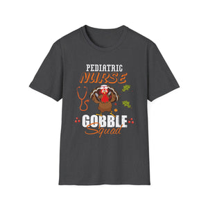 Pediatric Nurse Gobble Squad T-Shirt – Thanksgiving Turkey Stethoscope Tee  Unisex T-Shirt