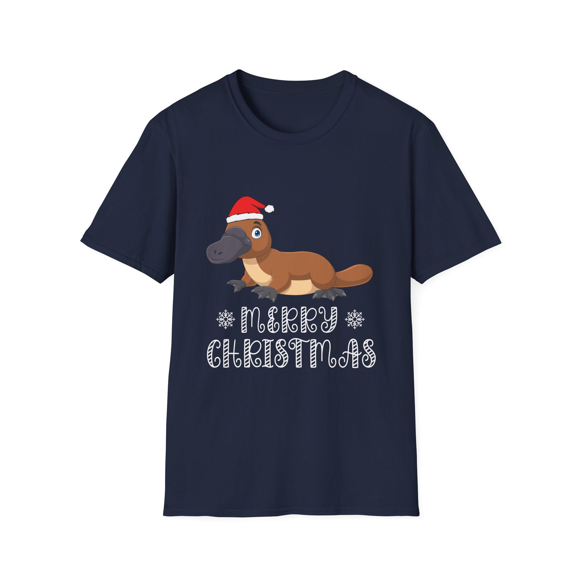 Platypus Santa T‑Shirt — Merry Christmas Cute Animal Holiday Tee