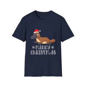 Platypus Santa T‑Shirt — Merry Christmas Cute Animal Holiday Tee