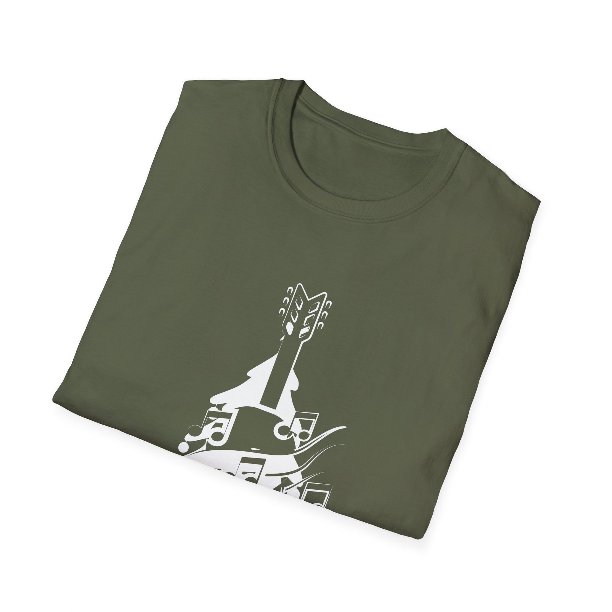 Christmas Guitar Tree Funny Guitarist Christmas Unisex T-Shirt