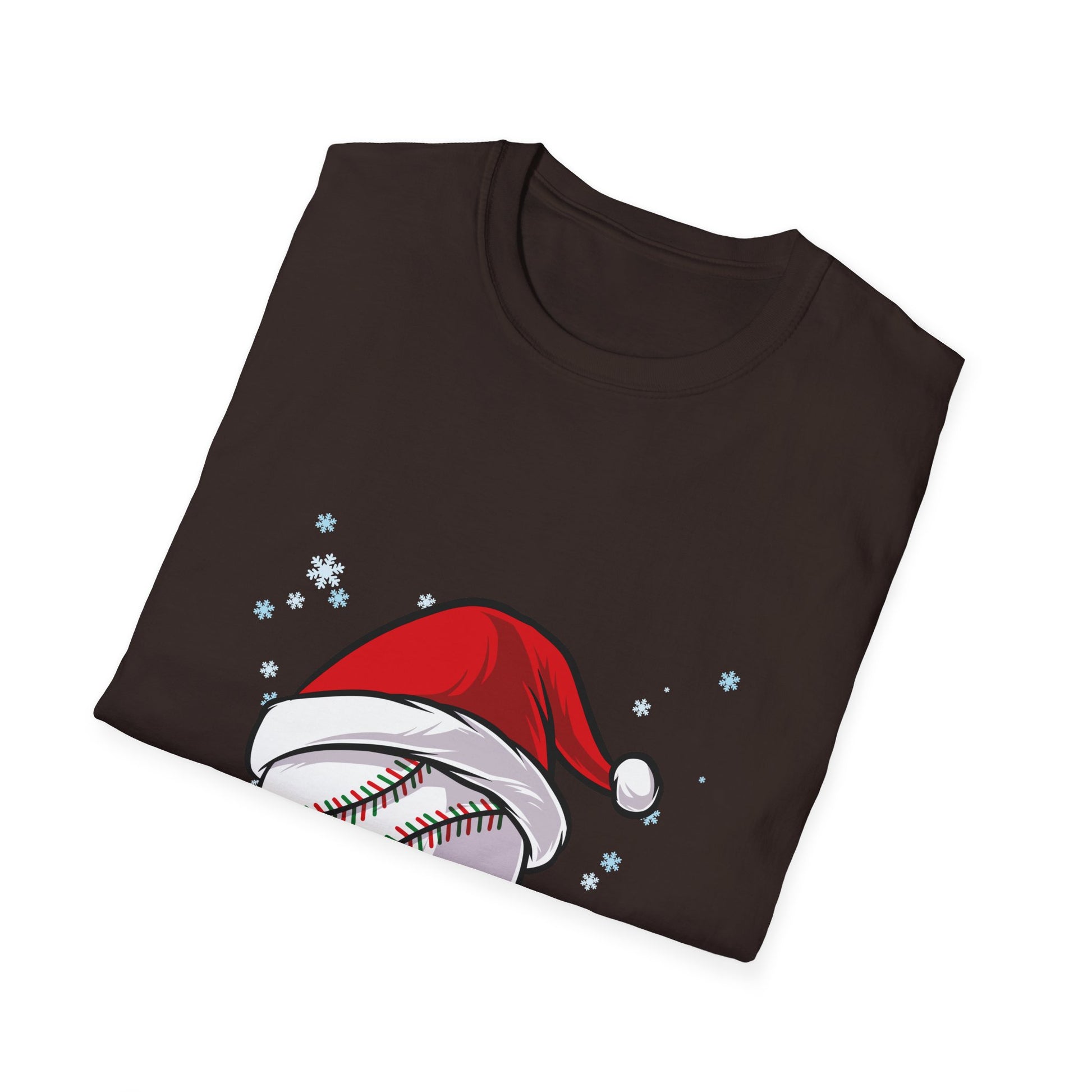 Christmas Baseball Xmas Santa Sports Hat Ball Kids Boys Men Unisex T-Shirt