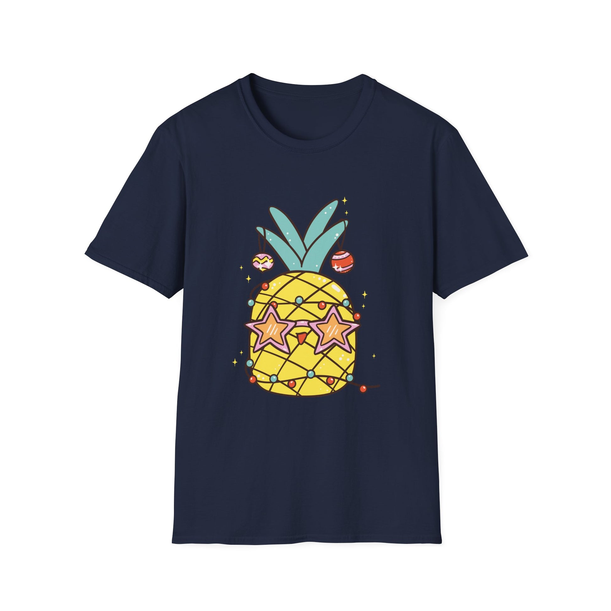 Pineapple Stars Graphic T-Shirt — Cute Tropical Fruit Tee