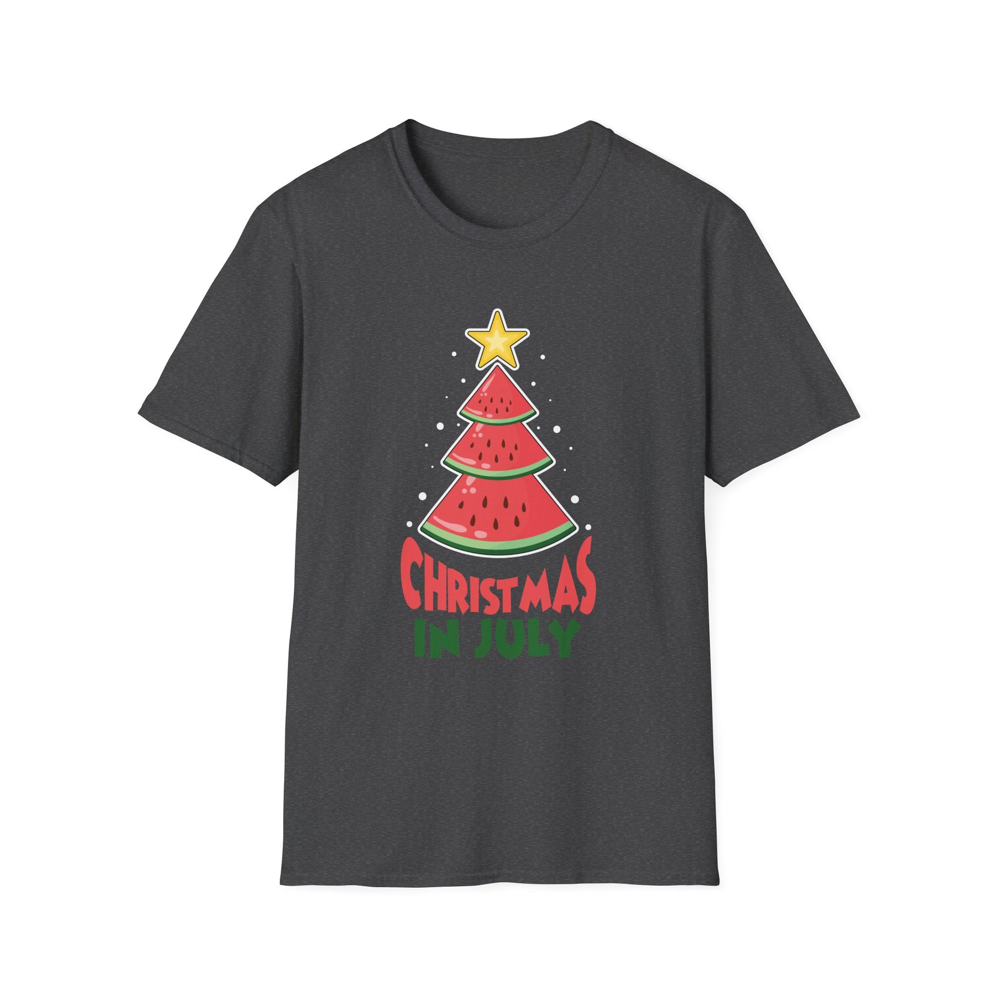 Christmas In July Watermelon Christmas Tree Unisex T-Shirt