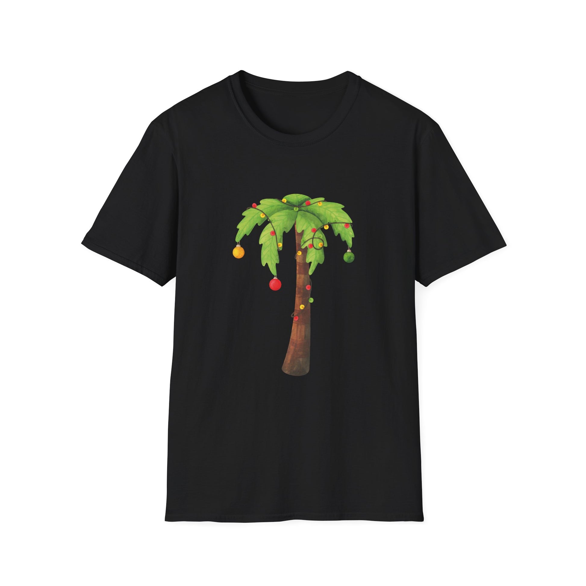 Palm Tree Ornament Graphic Tee — Tropical Holiday Palm Shirt