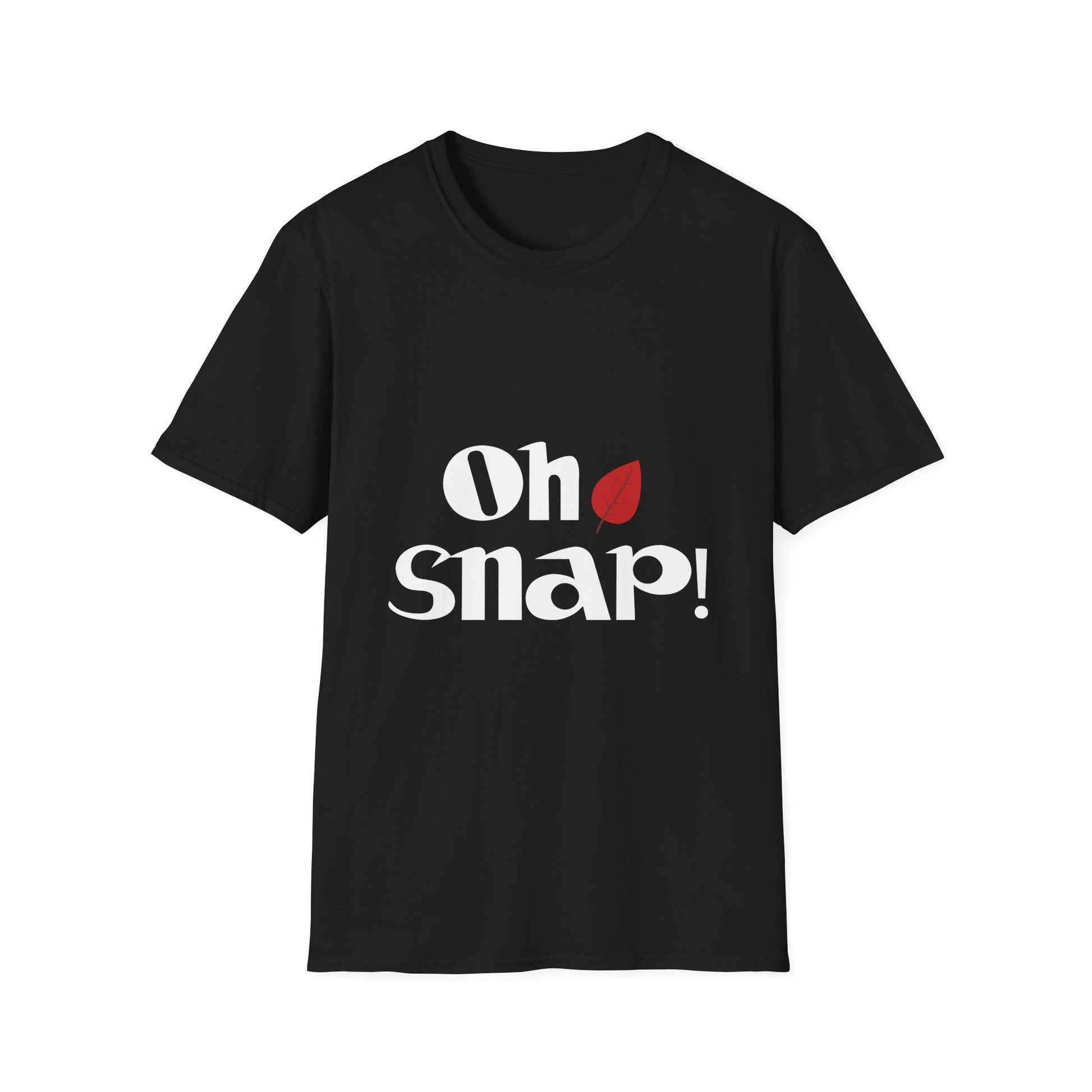 Oh Snap! T-Shirt — Funny Retro Graphic Tee with Red Leaf Accent  Unisex T-Shirt