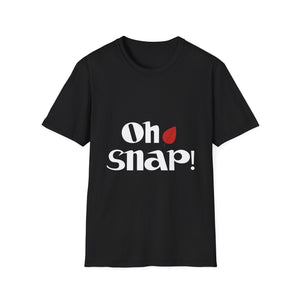 Oh Snap! T-Shirt — Funny Retro Graphic Tee with Red Leaf Accent  Unisex T-Shirt