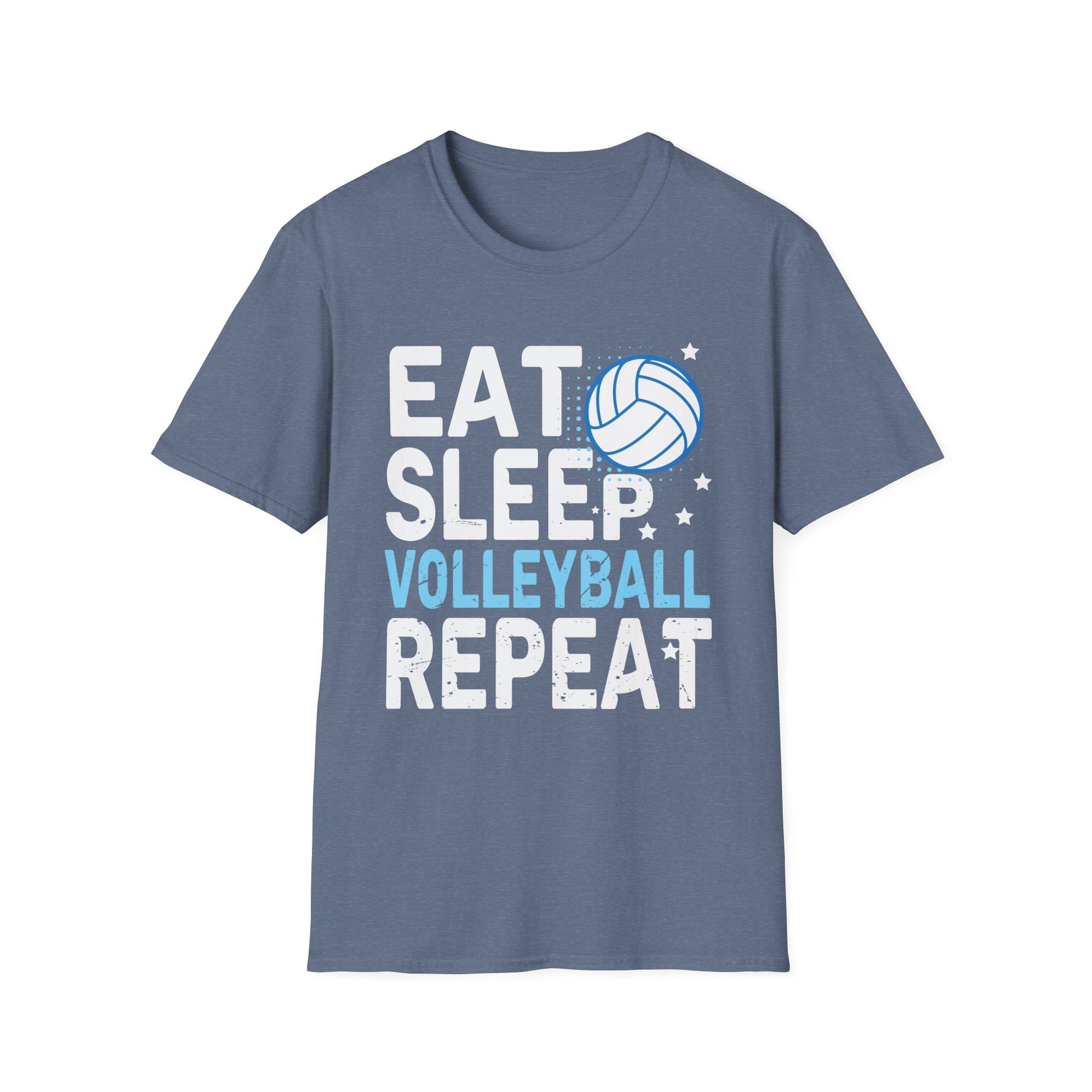 Eat Sleep Volleyball Repeat colorful teen girls women kids Unisex Softstyle Tee