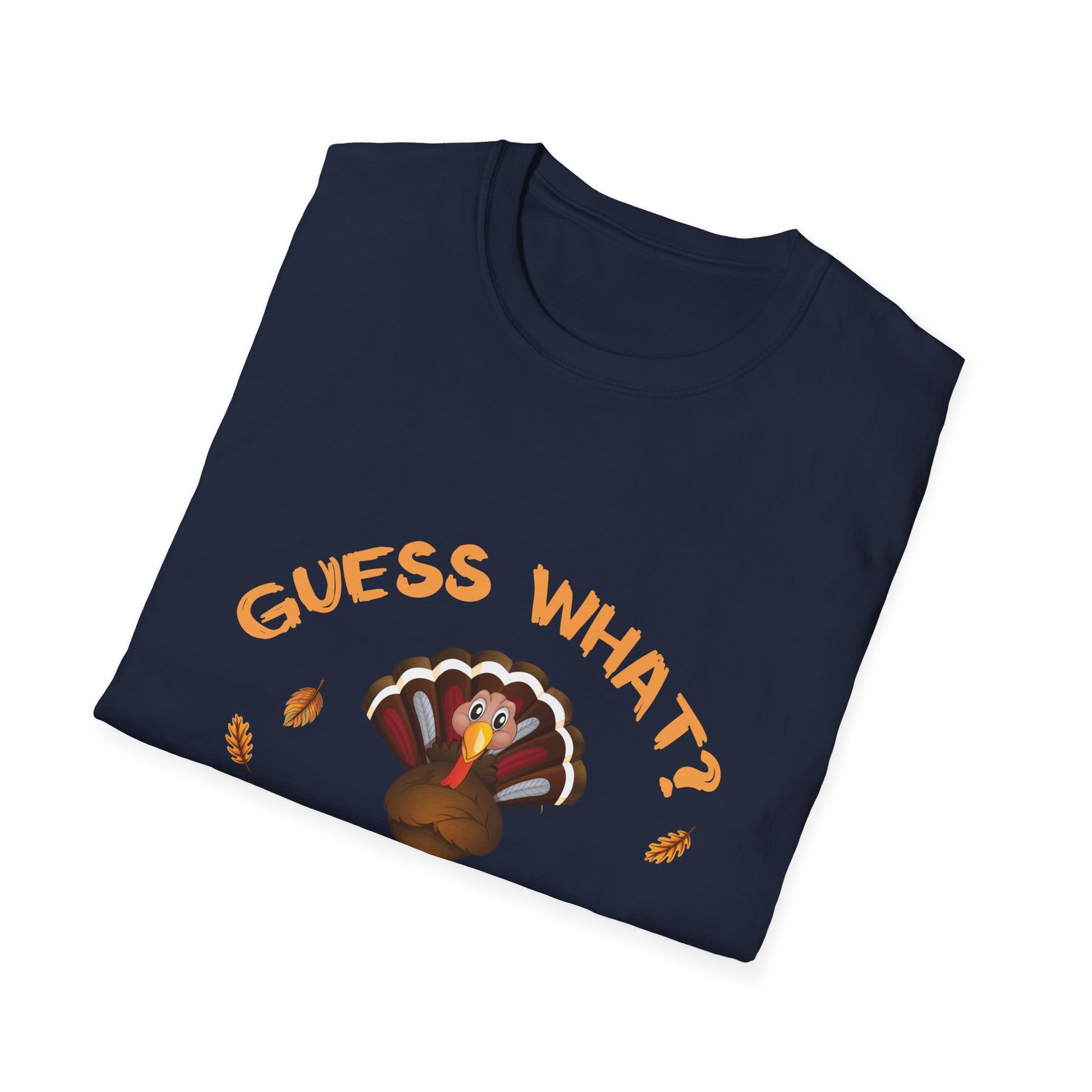 Funny Thanksgiving T-Shirt — "Guess What? Turkey Butt" Cute Cartoon Turkey
