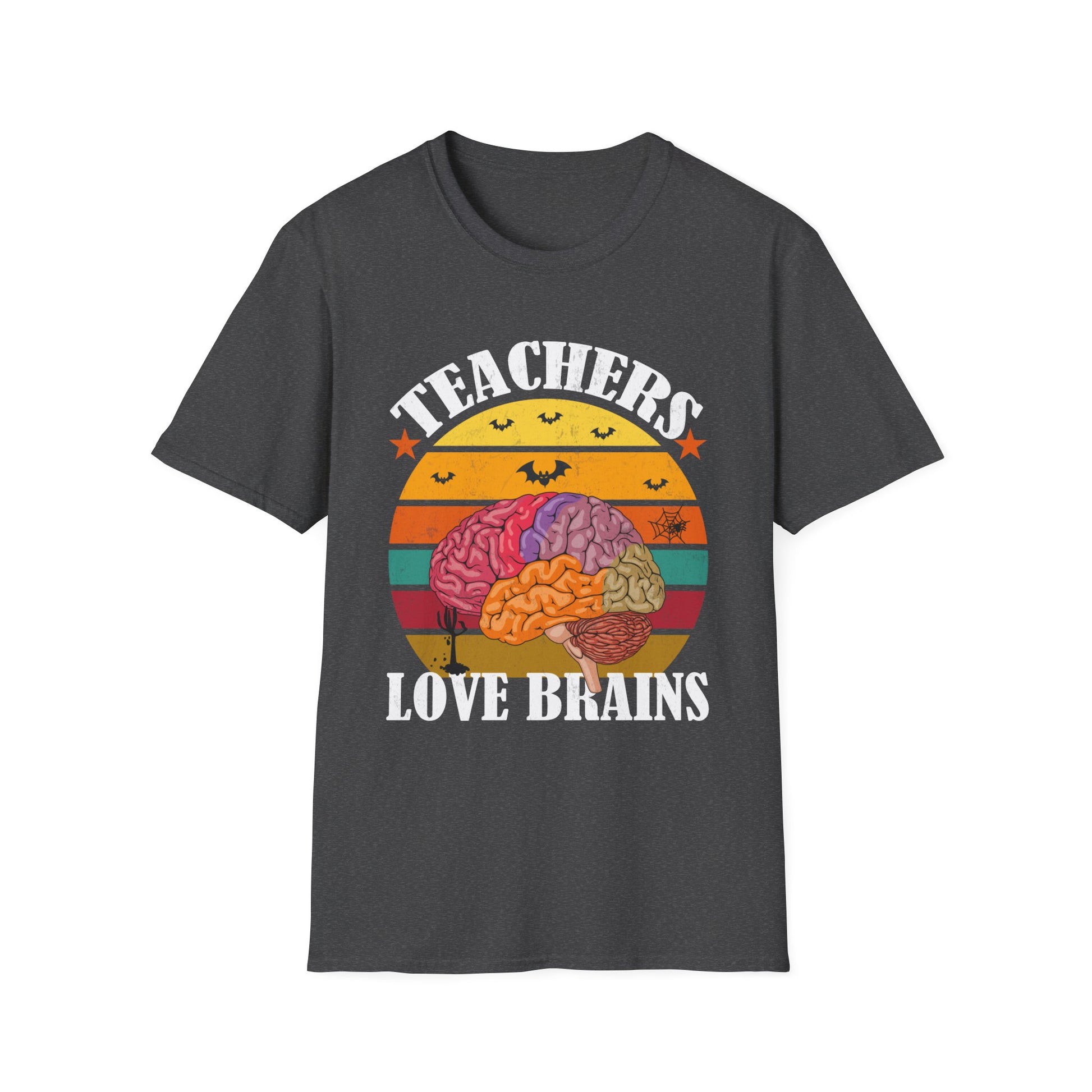 Teachers Love Brains T-Shirt — Vintage Retro Educator Tee for School & Teacher Appreciation