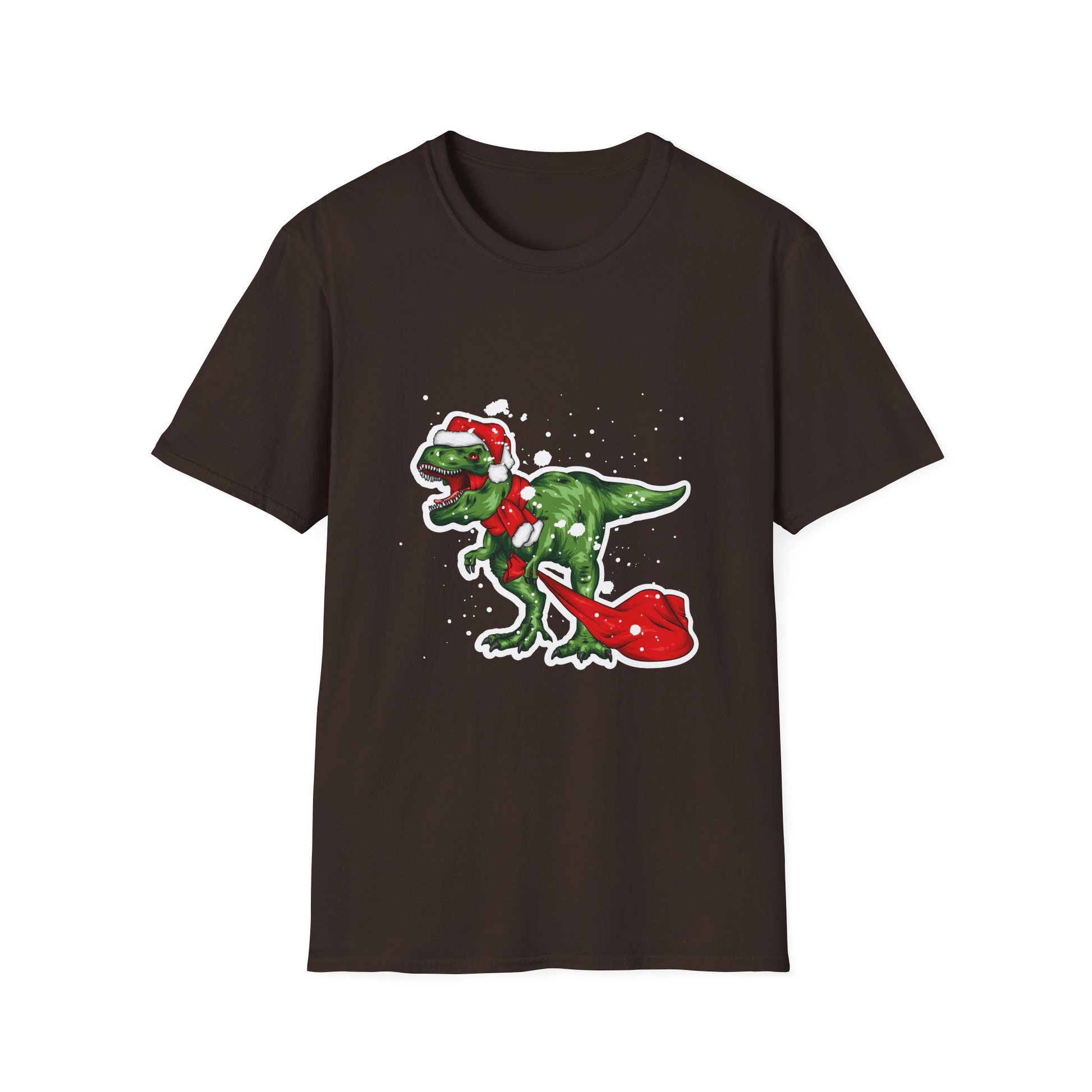 Christmas T‑Shirt — Festive Santa T‑Rex Holiday Graphic Tee