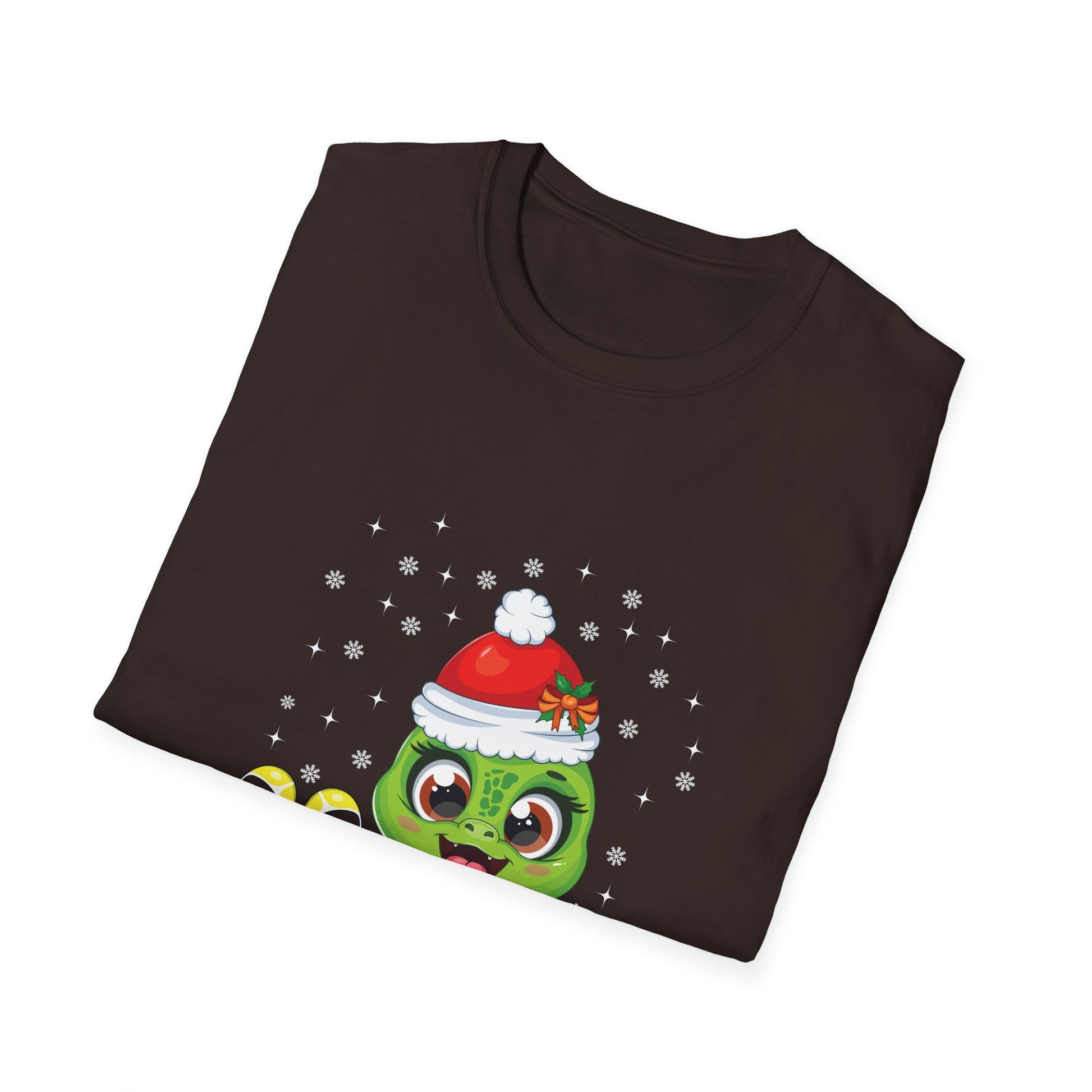 Christmas Turtle T‑Shirt — Cute Santa Hat Turtle with Gifts Holiday Tee
