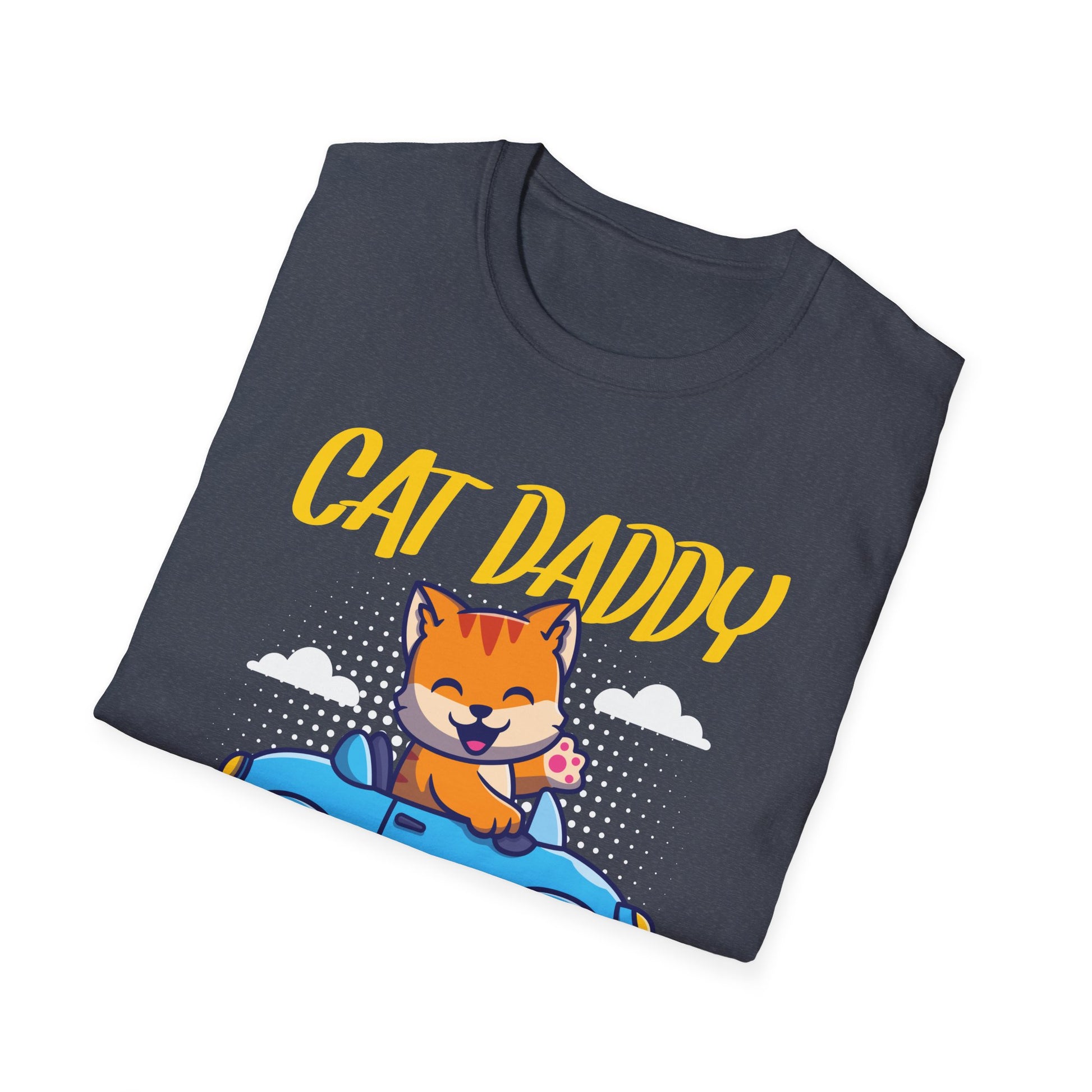 Pop Culture Cat Daddy Purrfect Driver Funny Retro Cat Dad Unisex T-Shirt