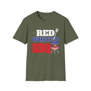 Red White & BBQ T-Shirt — Patriotic 4th of July Grilling Tee