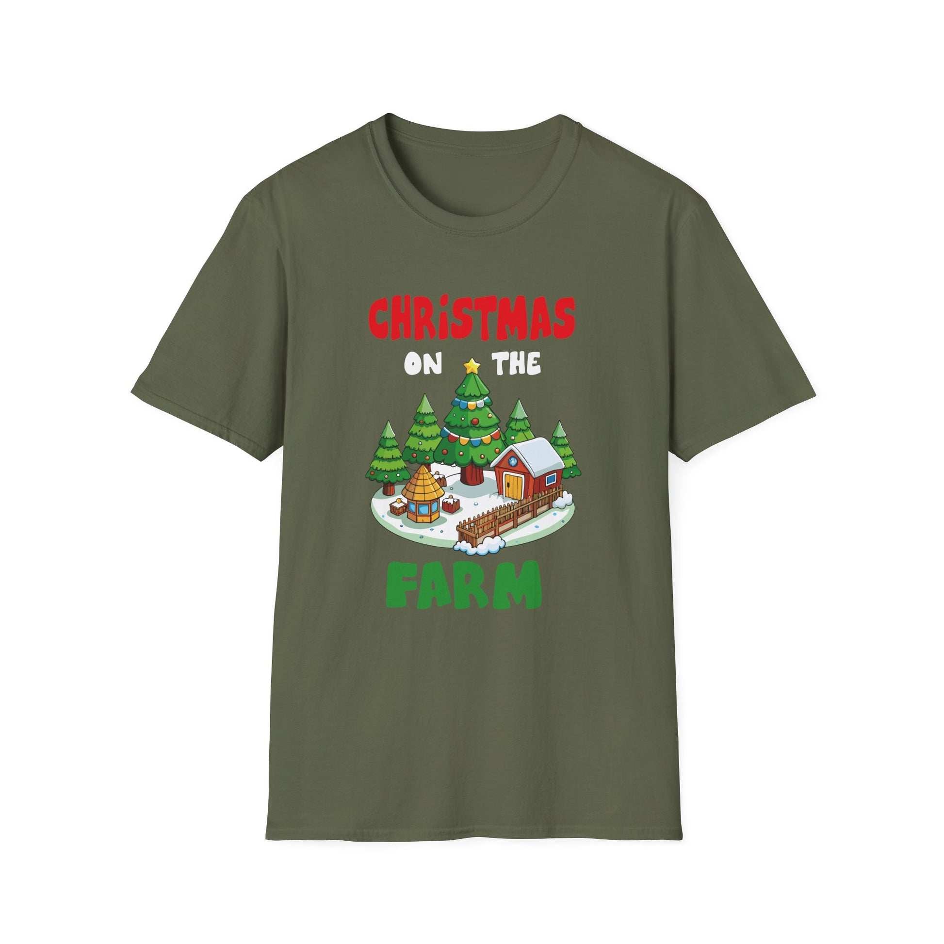 CHRISTMAS ON THE FARM Country Farmhouse Christmas Unisex T-Shirt