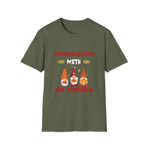 Thanksgiving With My Gnomies T-Shirt — Cute Fall Gnome Tee for Family & Friends