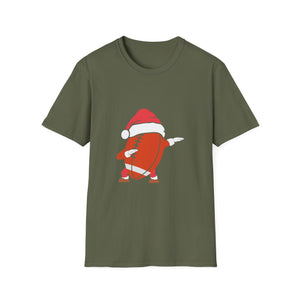 Christmas Football Dab T‑Shirt — Santa Helmet Holiday Sports Tee
